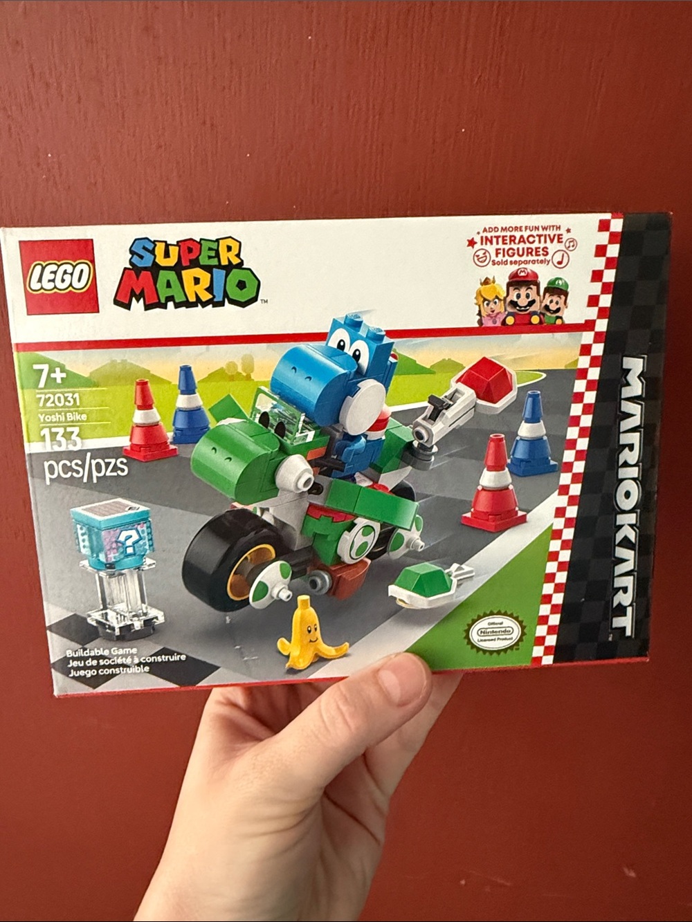 Lego Super Mario Yoshi Bike Set - Green, Blue, Red, White